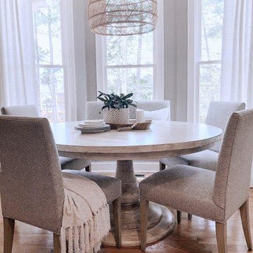 Kitchen Redesign with Boho Rattan Chandelier
