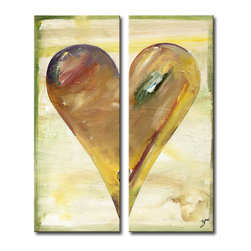 Ready2HangArt - Heartwork "Clay" 2-Piece Canvas Art Set, 40"x16" - Prints And Posters