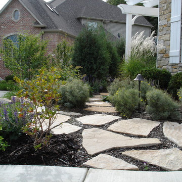 Flagstone stepper path perennial Landscape Gardens