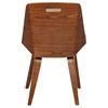 Agi Mid-Century Dining Chair, Walnut, Beige