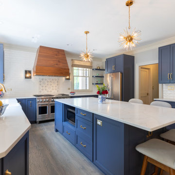 Lake Bluff Navy and Brass Kitchen