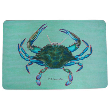 Betsy Drake Colorful Blue Crab Comfort Floor Mat 18 In. X 26 In.