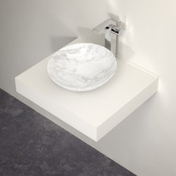 LUSSO STONE MILANO CARRARA FREESTANDING MARBLE BASIN 400 - Products