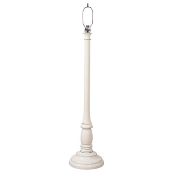 Irvins Country Tinware Brinton House Floor Lamp Base in Rustic White