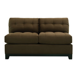 Cindy Crawford Home Metropolis Armless Microfiber Loveseat - Loveseats