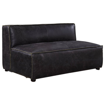 Birdie Modular Armless Loveseat, Antique Blue