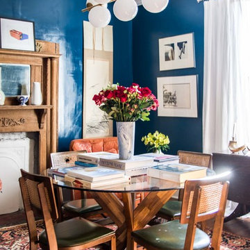 Bold Blue Dining Room