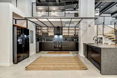 Example of an urban kitchen design in Philadelphia