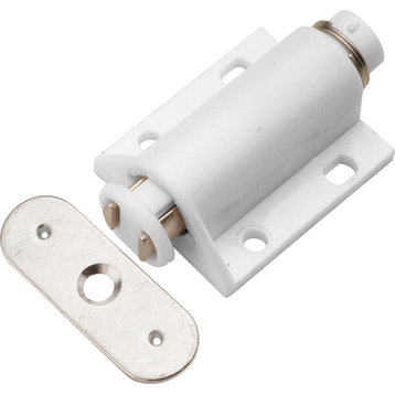 Belwith Hickory 7/8 In. White Magic Touch Latch P655-W Hardware