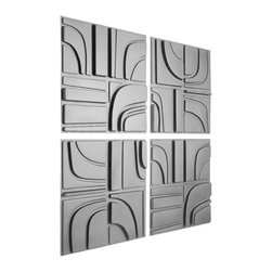 M3LD Brute Wall Tiles, 4pk - Wall Sculptures