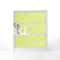 PANYL Day Glo Quatrefoil for IKEA BILLY - Home Decor