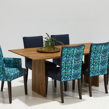 Crown Dining Table with upholstered chairs