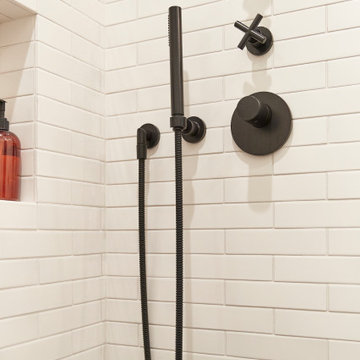 Walk-In Shower with White Subway Tile