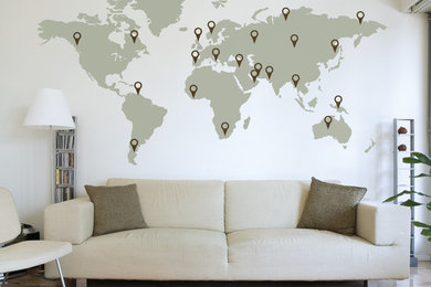 World Map Wall Sticker