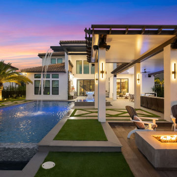 We Created A Luxurious Backyard Resort For This Home In Parkland Bay