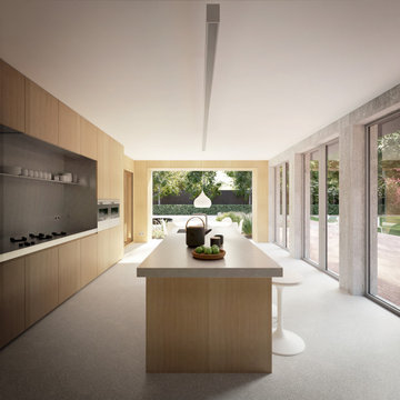 Norfolk House - Kitchen - Timber, Coir Matting, Terrazzo