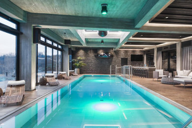 Inspiration for a modern pool remodel in Boston