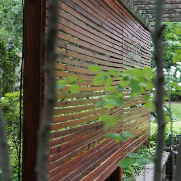 Cedar Privacy Fence Add On to Existing Pergola