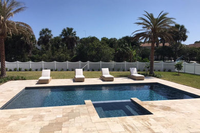 Example of a trendy pool design in Jacksonville