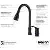 Karran Hillwood Single-Handle Pull-Down Sprayer Kitchen Faucet, Matte Black