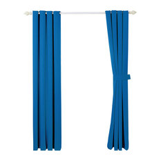 Serenta Black Out Curtains 4 Piece Sets, Snorkel Blue, 54" X 96"