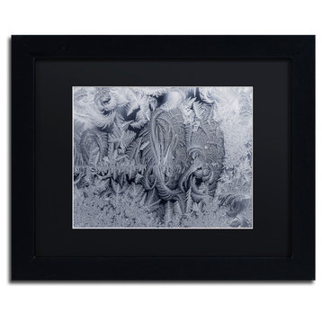 Kurt Shaffer 'Frost on my Window 3' Art, Black Frame, Black Matte, 14"x11"