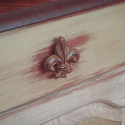 Distressed Corner Hutch - China Cabinets And Hutches