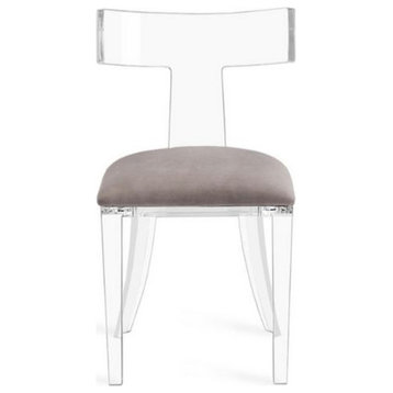 Acrylic and Velvet Dining Chair