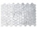 Carrara Marble Hexagon Mosaic Tile Venato Carrera White 3 inch Honed, 1 sheet