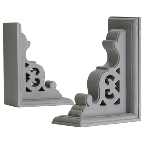 American Art Decor Heavy Duty Wood Bookends for Books/CDs/Vinyls/Magazines