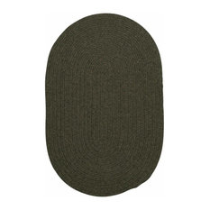 Bristol Rug, Olive, 5'x8' Oval