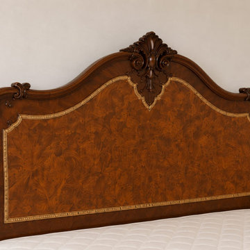 Handcrafted Solid Teak Headboard | Classic European Bedroom Furniture