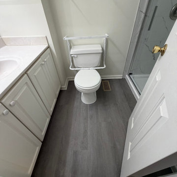 Walk-In Shower & LVP Flooring Bathroom Upgrade