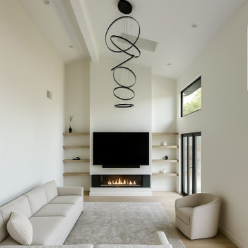 Living Room Remodel Design Rendering - San Ramon, CA