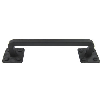 Farmhouse Wrought Iron Cabinet Pull 6" Hpe6, #3 Black