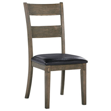 ACME Nabirye Side Chair, Set-2, PU and Dark Oak