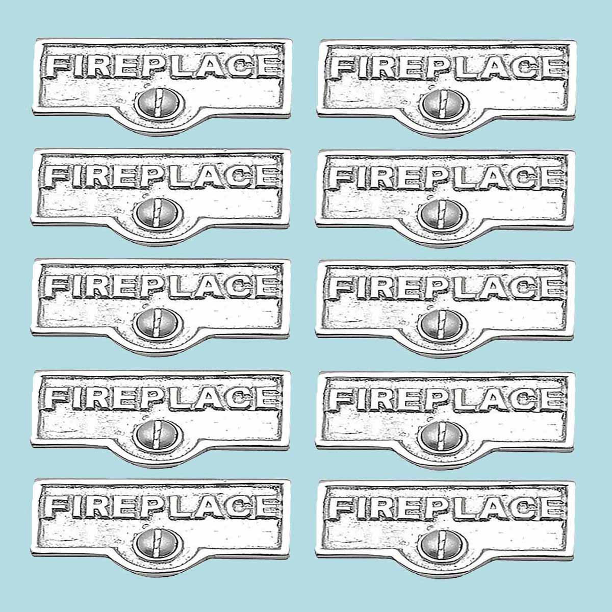 Switch Plate Tags Fireplace Name Signs Labels Brass, Set of 10 ...