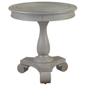 Hene Transitional Antique Living Room Round End Table