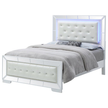 Hollywood Hills White King Panel Bed