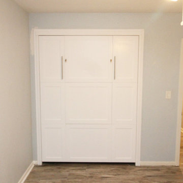 2 in 1 Furniture Solution! Custom Built In the Wall Murphy Bed with Hidden Desk