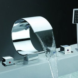 Chrome Waterfall Bathtub Faucet BSTY-8014-F - Bathtub Faucets