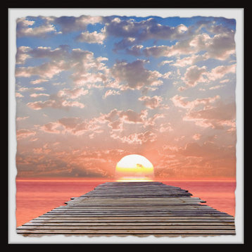 "Stunning Sunset" Framed Painting Print, 24"x24"