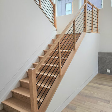 Project #108 | Red Oak Staircase in Light-Filled Space