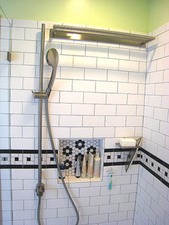 anyone install hooks or towel racks inside the shower?