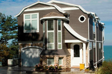 Inspiration for an eclectic exterior home remodel in Chicago