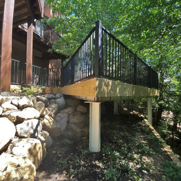 Cantilevered Brick Patio