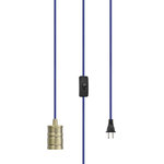 Aspen Creative Corporation - 21001 1-Light Plug-in Hanging Socket Pendant Fixture With Antique Brass Socket - Aspen Creative is dedicated to offering a wide assortment of attractive and well-priced portable lamps, kitchen pendants, vanity wall fixtures, outdoor lighting fixtures, lamp shades, and lamp accessories. We have in-house designers that follow current trends and develop cool new products to meet those trends. Product Detail