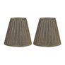 Pleated Golden Taupe Faux Silk