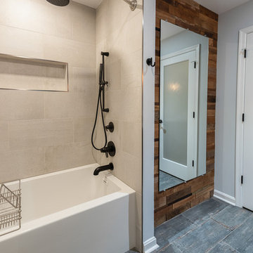8"x23.6" Weathered wood Cendra Natural field floor tile.