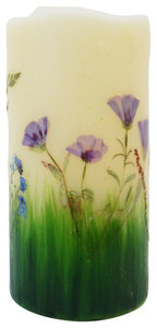 Wildflower Flameless Candle, 3"x6"